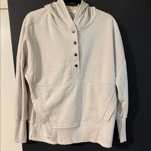 Zenana Cream Button-Up Sweater